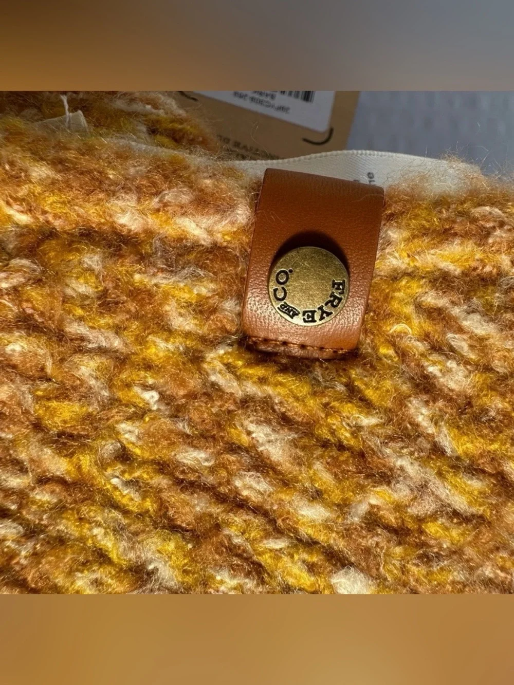 FRYE AND CO. Infinity Cold Weather Scarf - Bark Mustard
